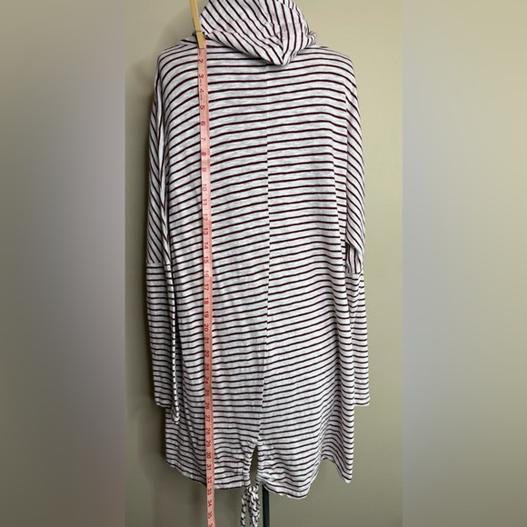 JODIFL Cotton Striped Hooded Swim Beach Pool Cover Up One Size - Picture 9 of 9
